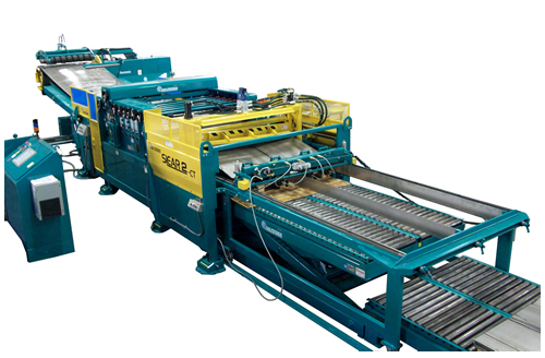 The SLEAR II is an automatic blanking machine designed to produce finished blanks or sheets from coil stock.